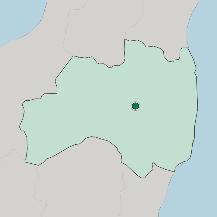 Map showing Kōriyama — In Fukushima-ken