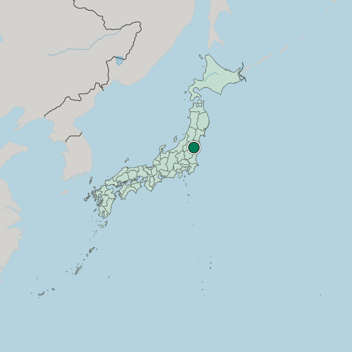 Map showing Sukagawa — In Japan