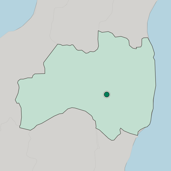 Map showing Sukagawa — In Fukushima-ken