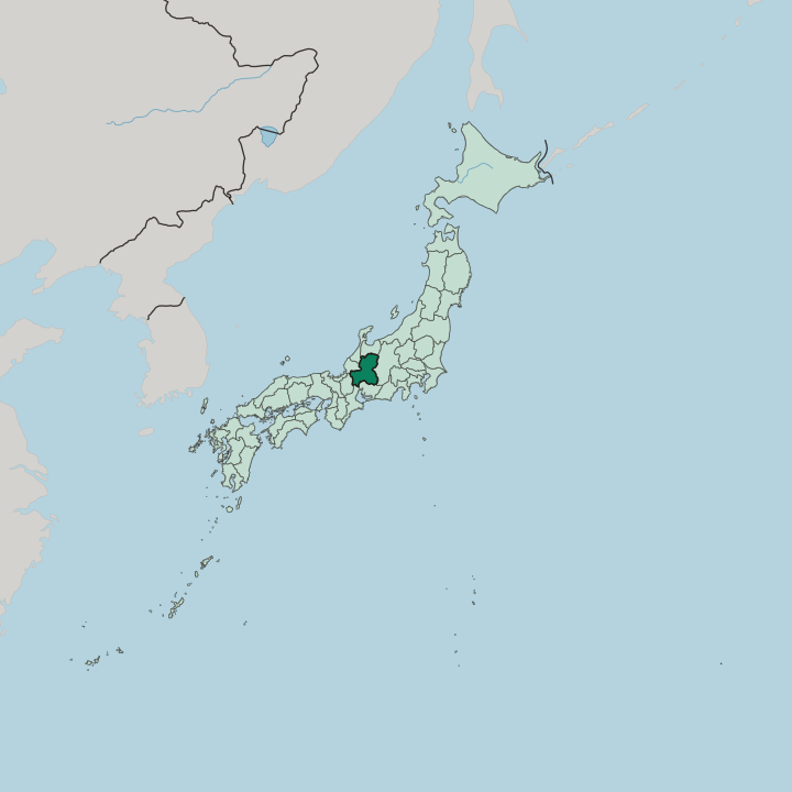 Map showing Gifu — In Japan