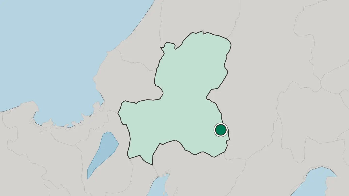 Map of Nakatsugawa in Japan