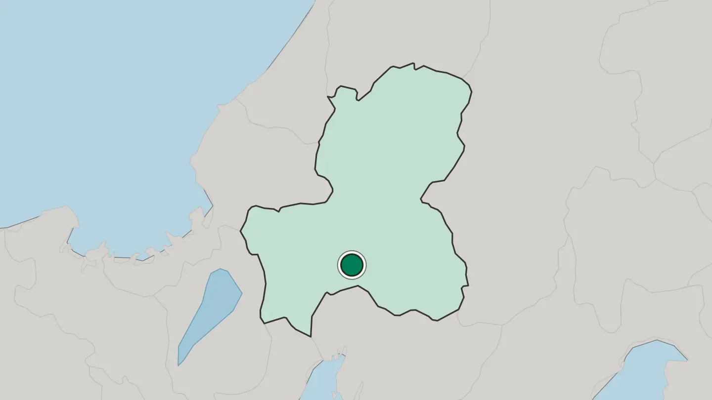 Map of Sekimachi in Japan
