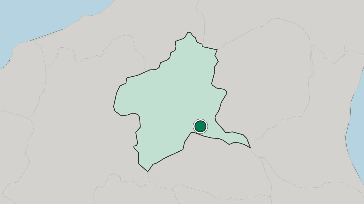 Map of Isesaki in Japan