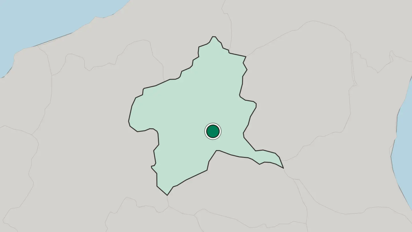 Map of Maebashi in Japan