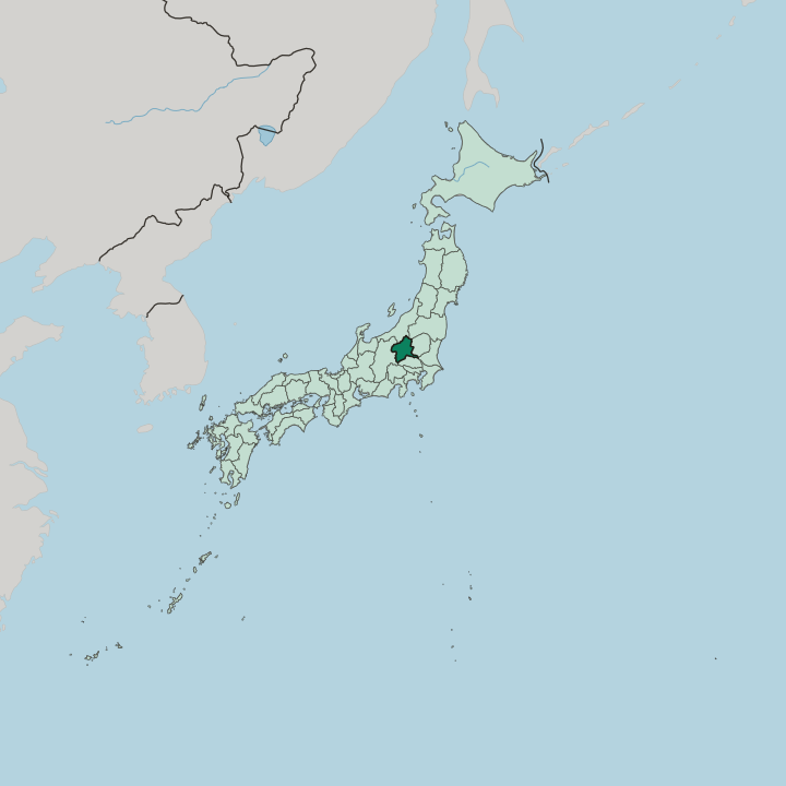 Map showing Gunma-ken — In Japan