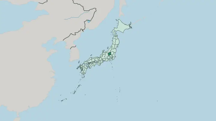 Map of Gunma-ken in Japan