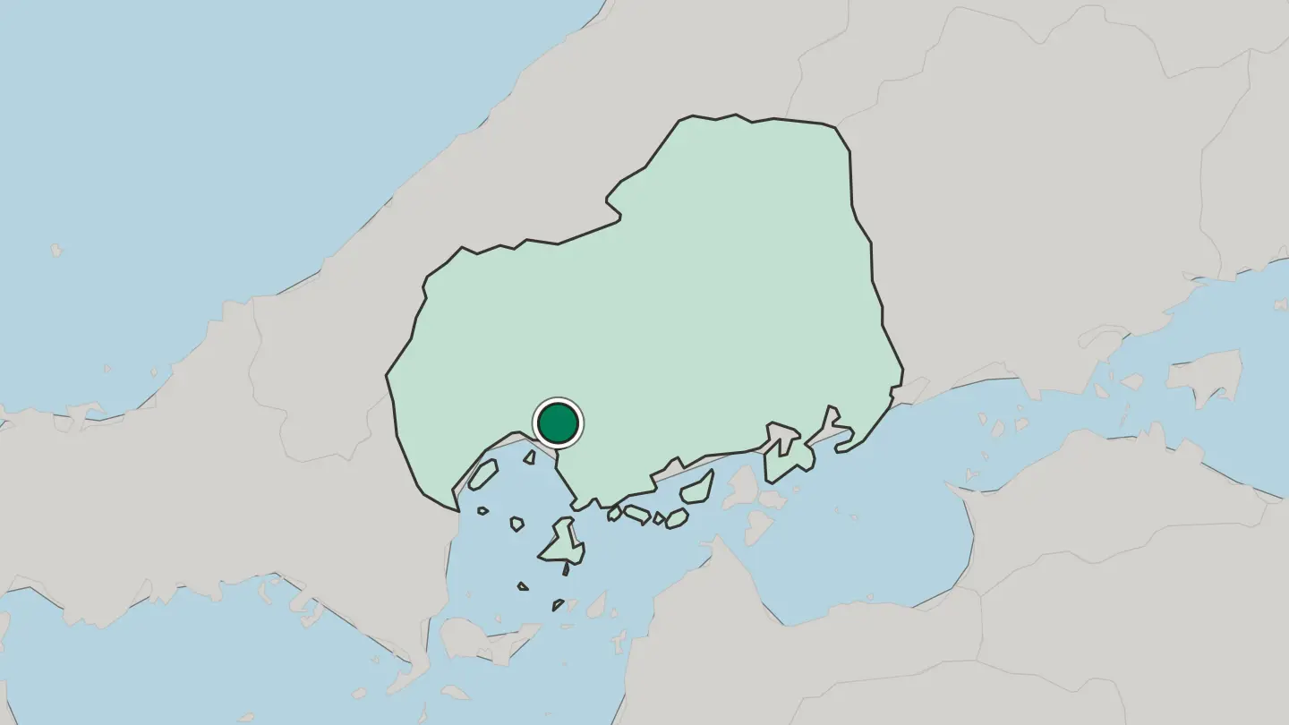 Map of Fuchūchō in Japan