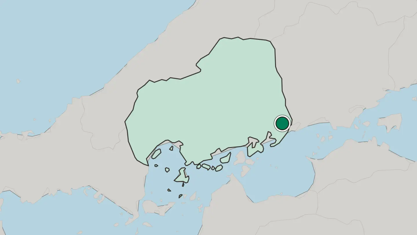 Map of Fukuyama in Japan