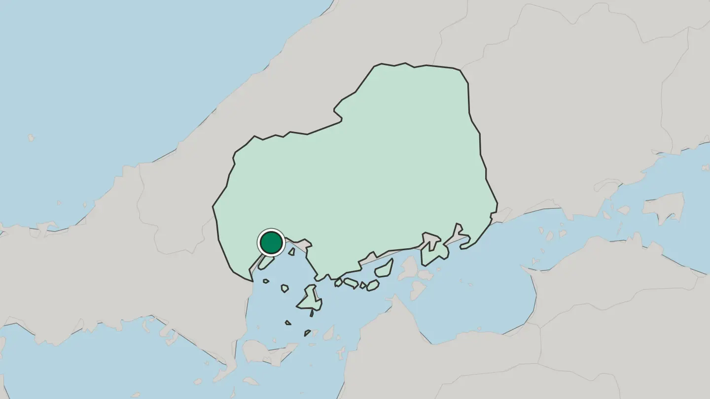Map of Hatsukaichi in Japan