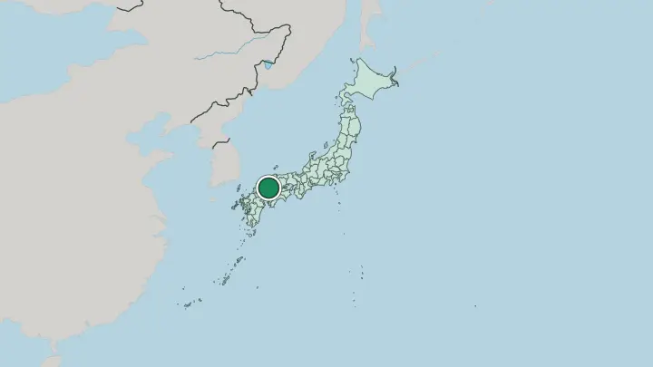 Map of Hiroshima in Japan