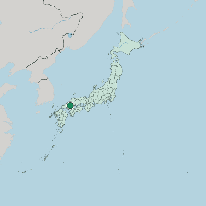 Map showing Hiroshima — In Japan