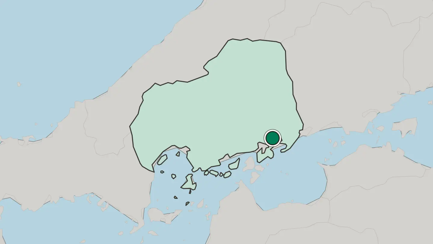 Map of Onomichi in Japan