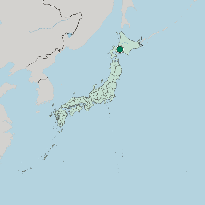 Map showing Chitose — In Japan
