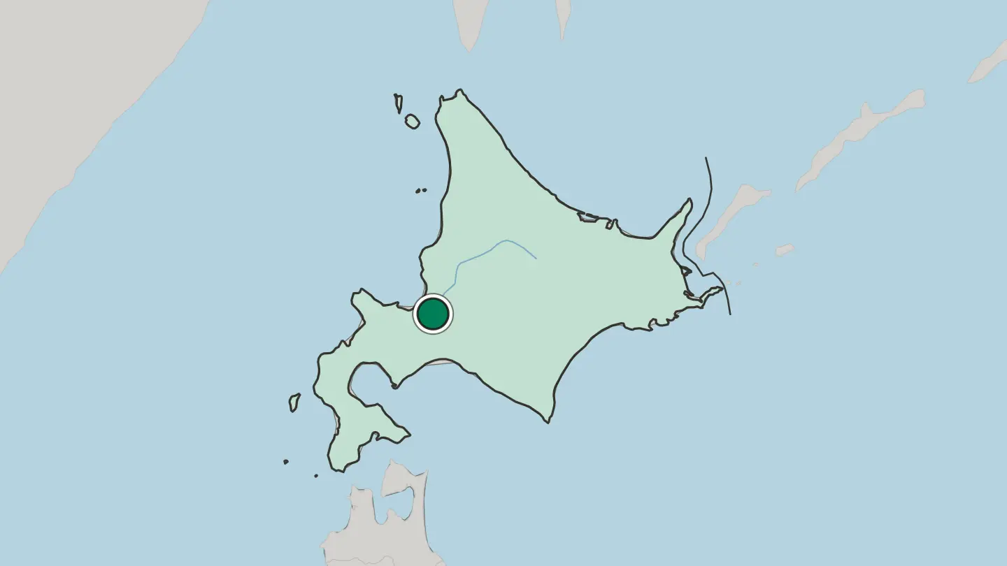 Map of Ebetsu in Japan