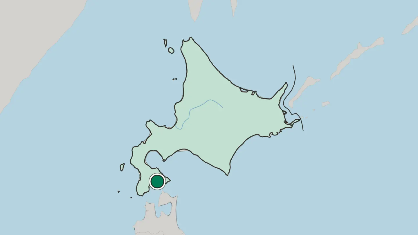 Map of Hakodate in Japan