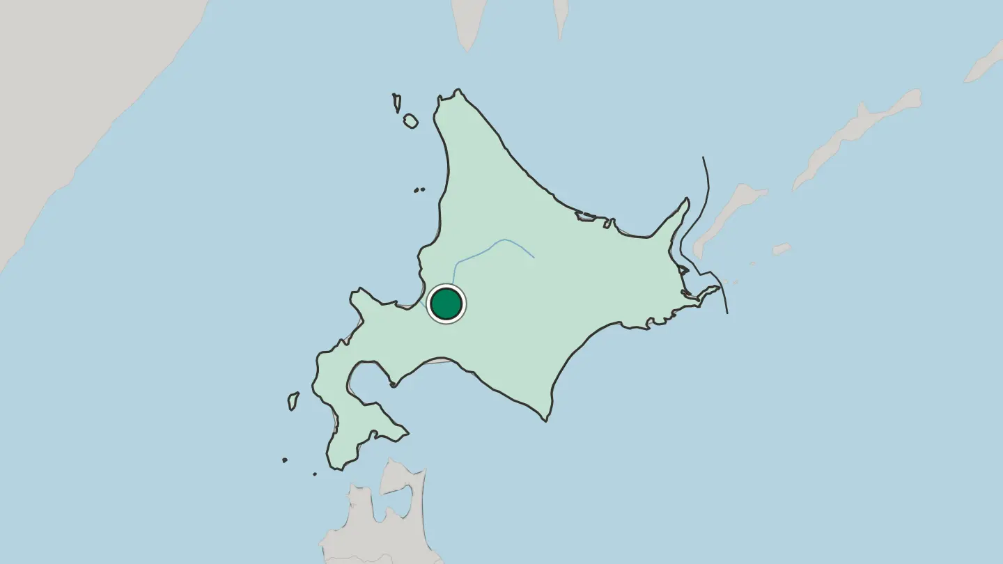 Map of Iwamizawa in Japan