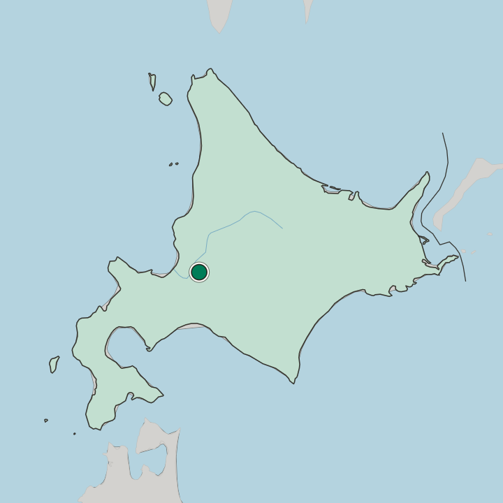Map showing Iwamizawa — In Hokkaido
