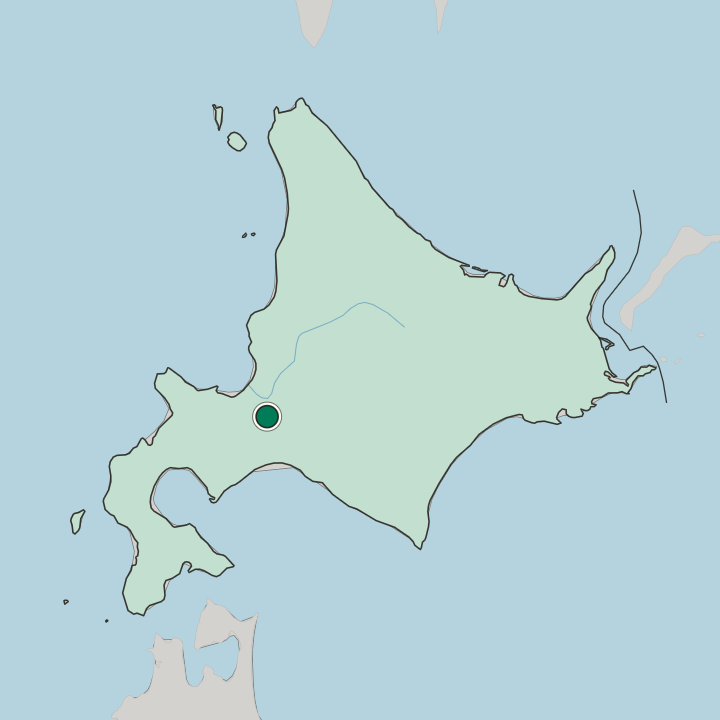 Map showing Kitahiroshima — In Hokkaido