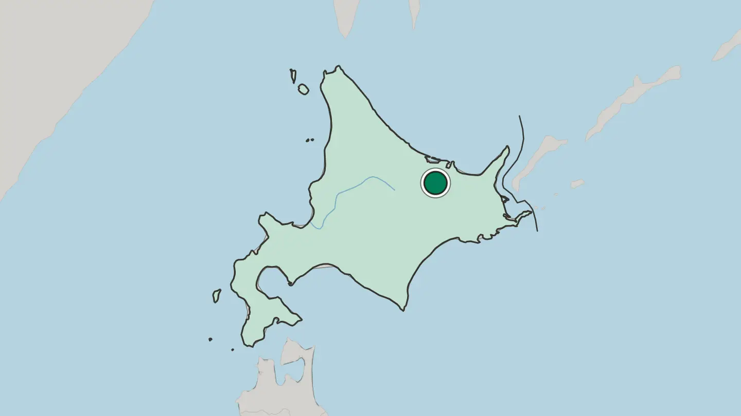 Map of Kitami in Japan
