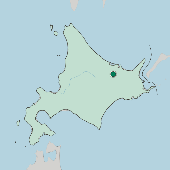 Map showing Kitami — In Hokkaido