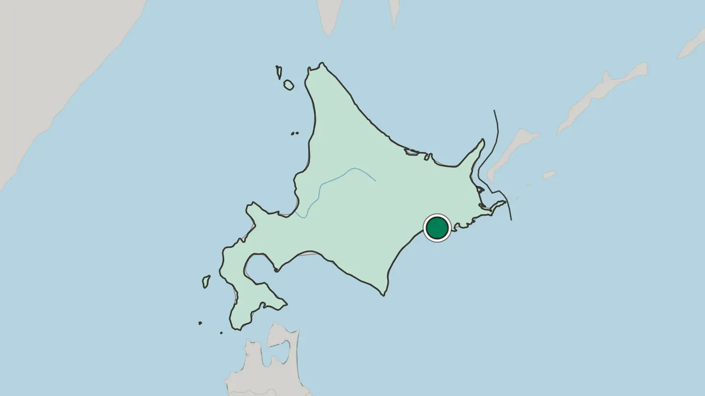 Map of Kushiro in Japan