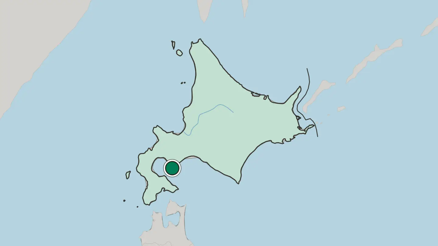 Map of Muroran in Japan