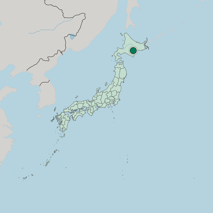 Map showing Obihiro — In Japan