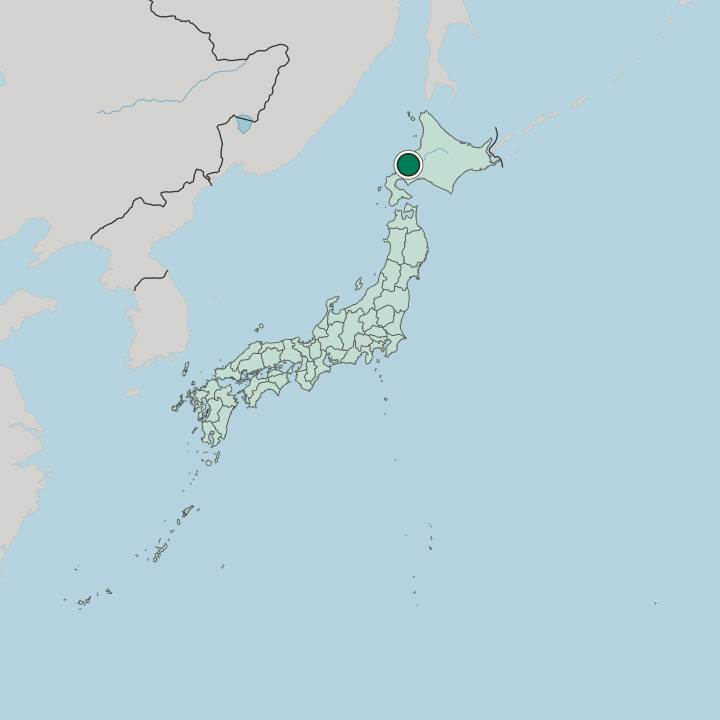 Map showing Otaru — In Japan