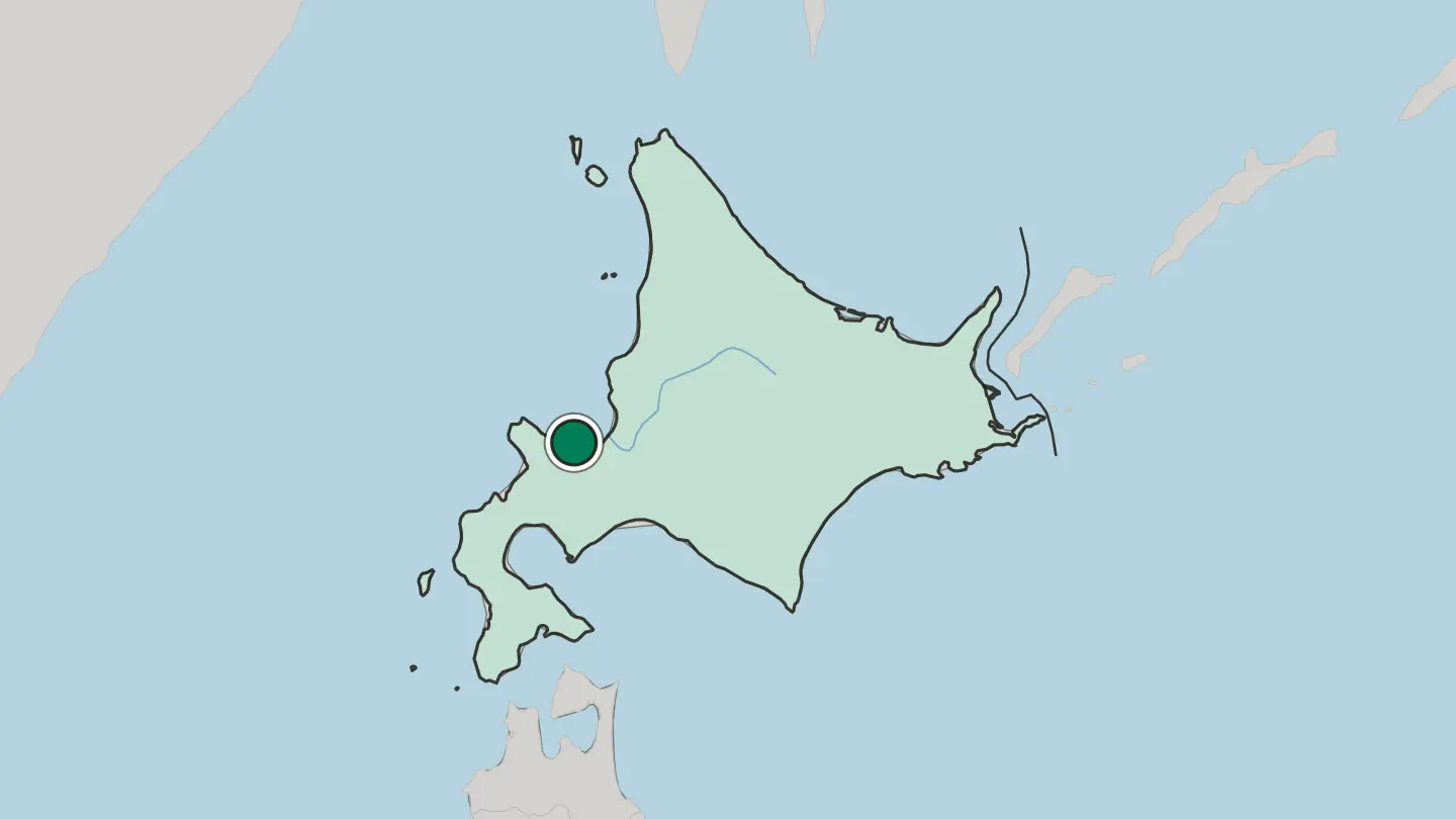 Map of Otaru in Japan
