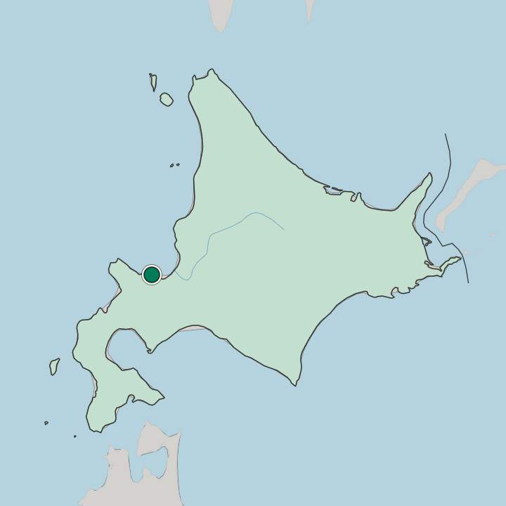Map showing Otaru — In Hokkaido