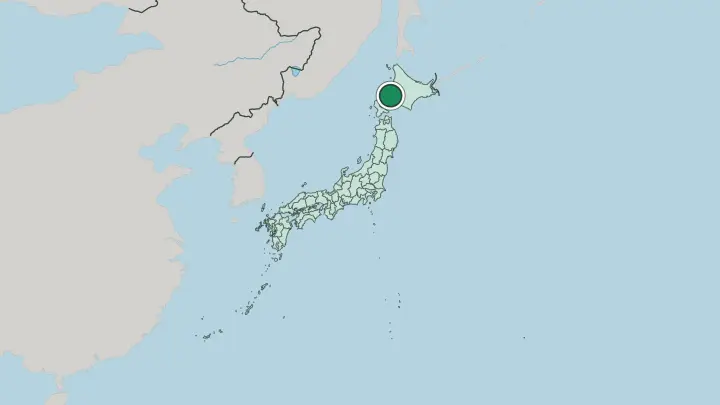 Map of Sapporo in Japan