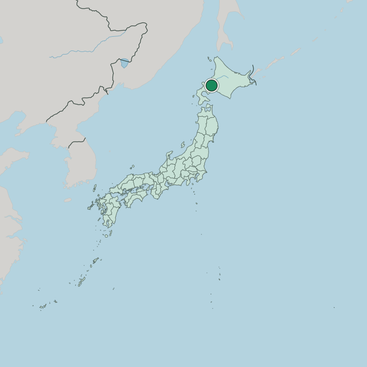 Map showing Sapporo — In Japan
