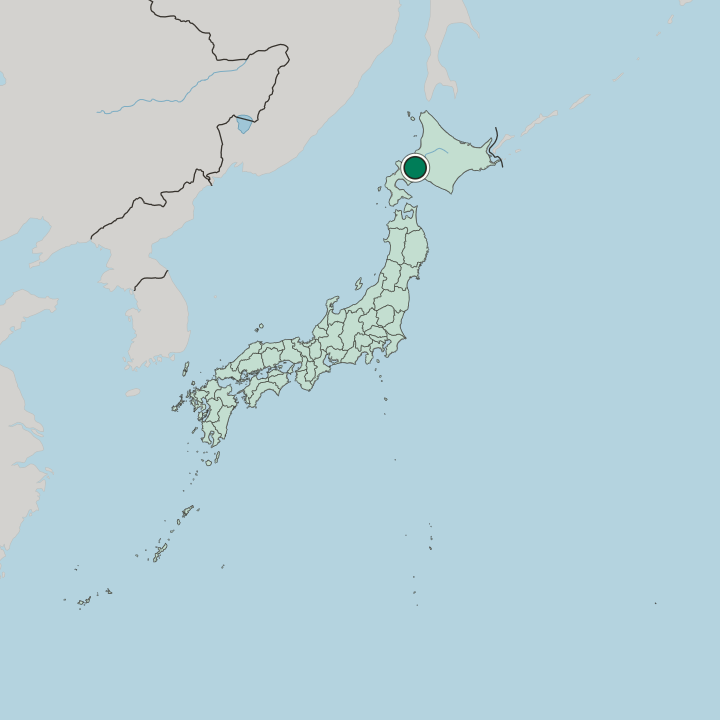 Map showing Sapporo — In Japan