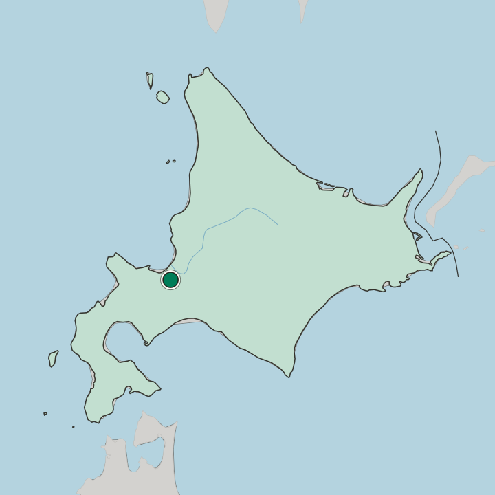 Map showing Sapporo — In Hokkaido