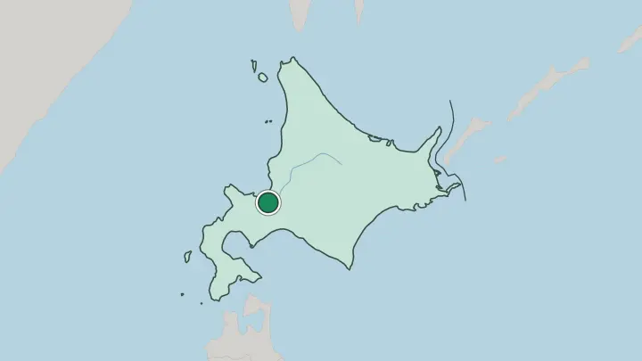 Map of Sapporo in Japan