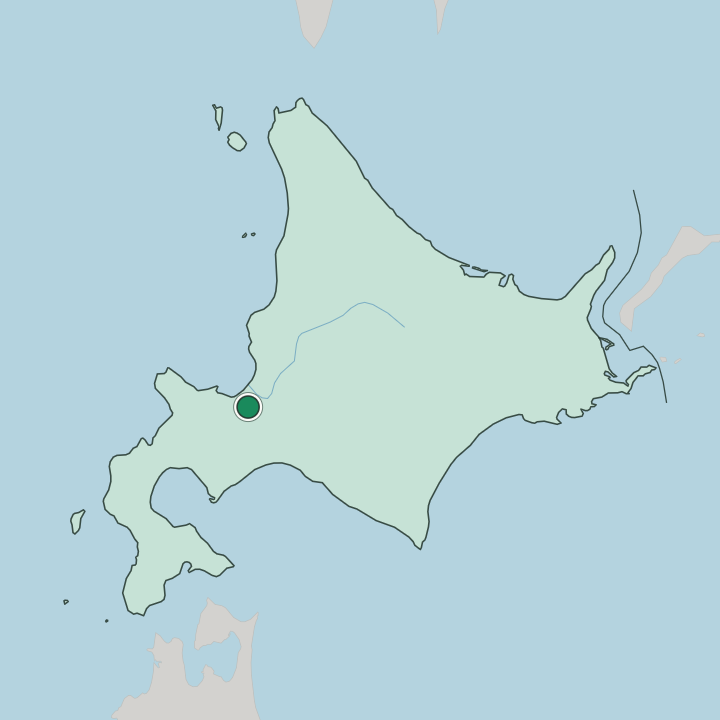 Map showing Sapporo — In Hokkaido