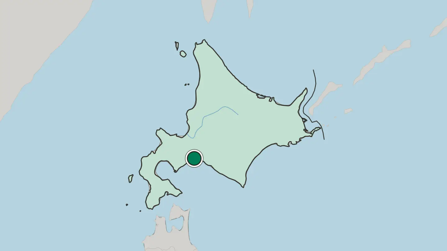 Map of Tomakomai in Japan