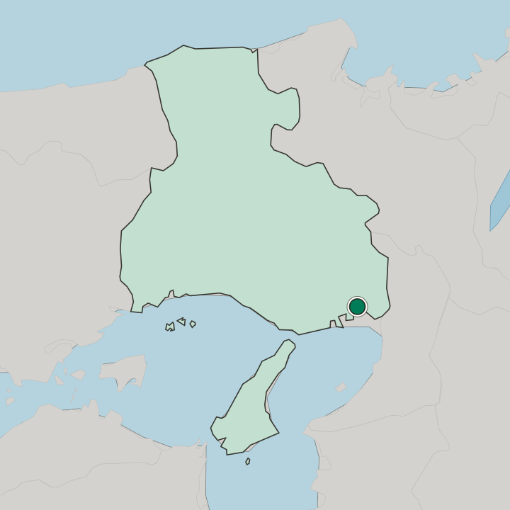 Map showing Ashiya — In Hyōgo