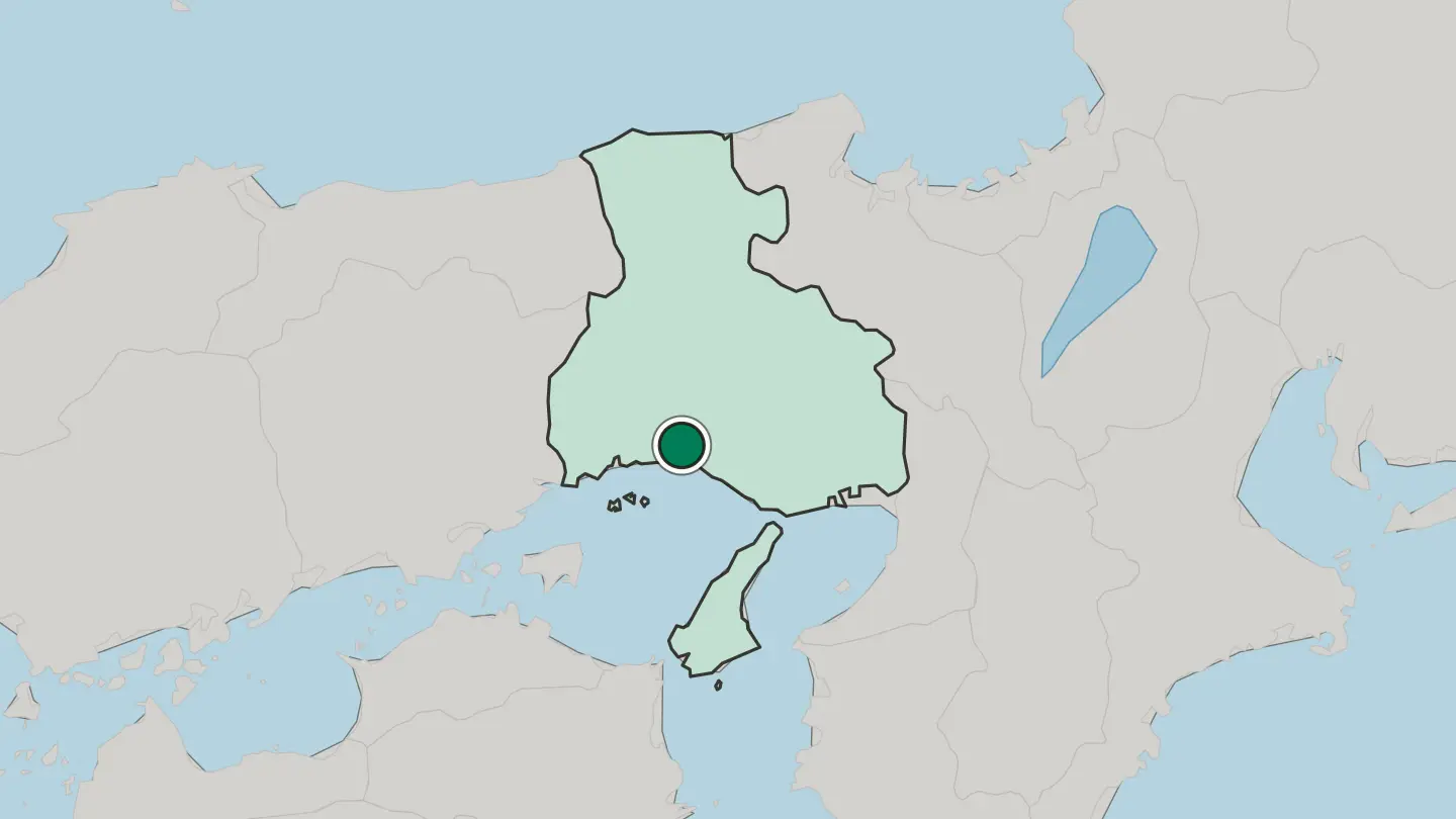 Map of Himeji in Japan