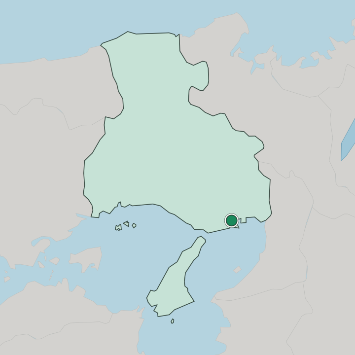 Map showing Kobe — In Hyōgo