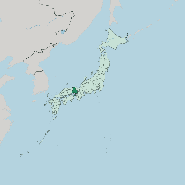 Map showing Hyōgo — In Japan
