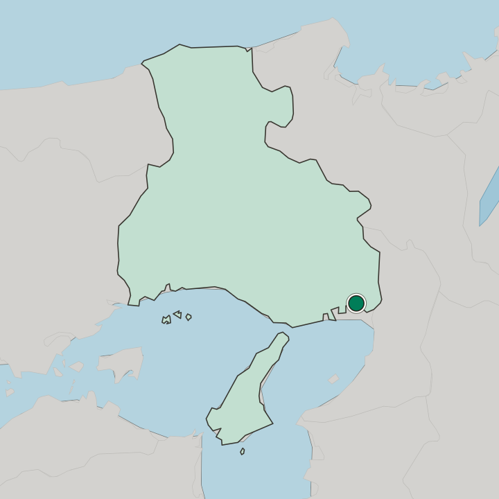 Map showing Nishinomiya — In Hyōgo