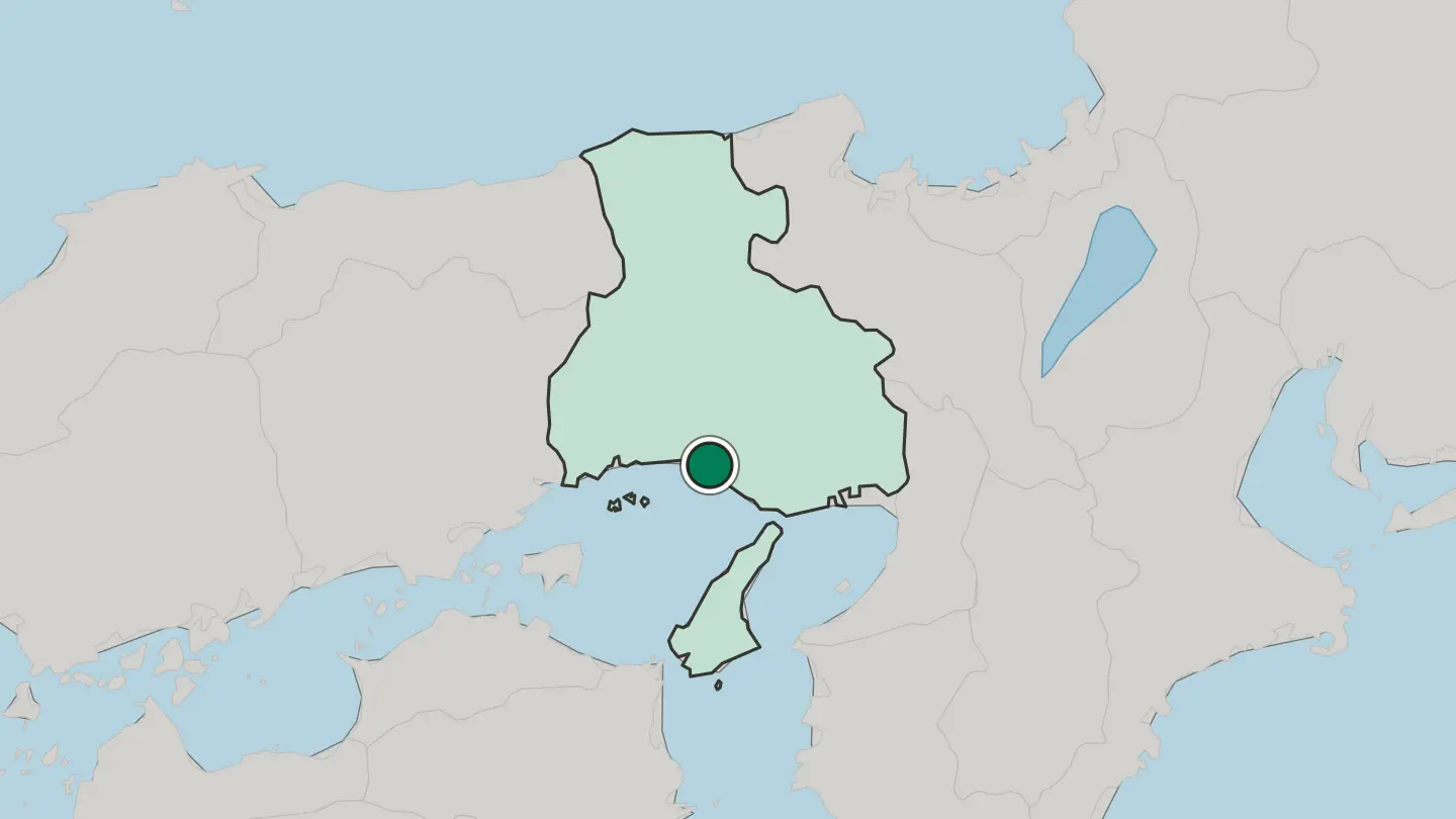 Map of Takasago in Japan