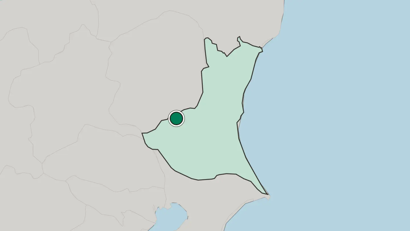 Map of Chikusei in Japan