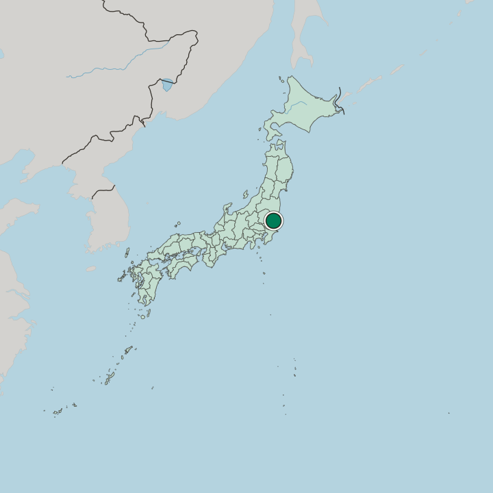 Map showing Hitachi-Naka — In Japan
