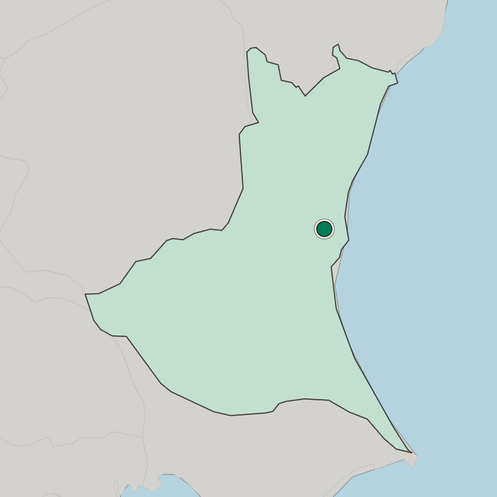 Map showing Hitachi-Naka — In Ibaraki