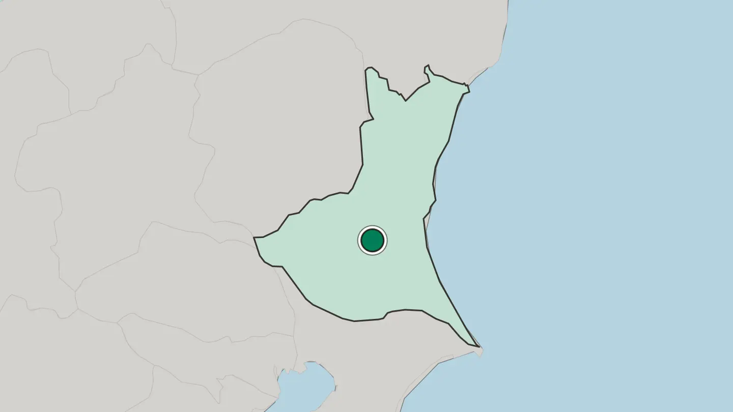 Map of Ishioka in Japan