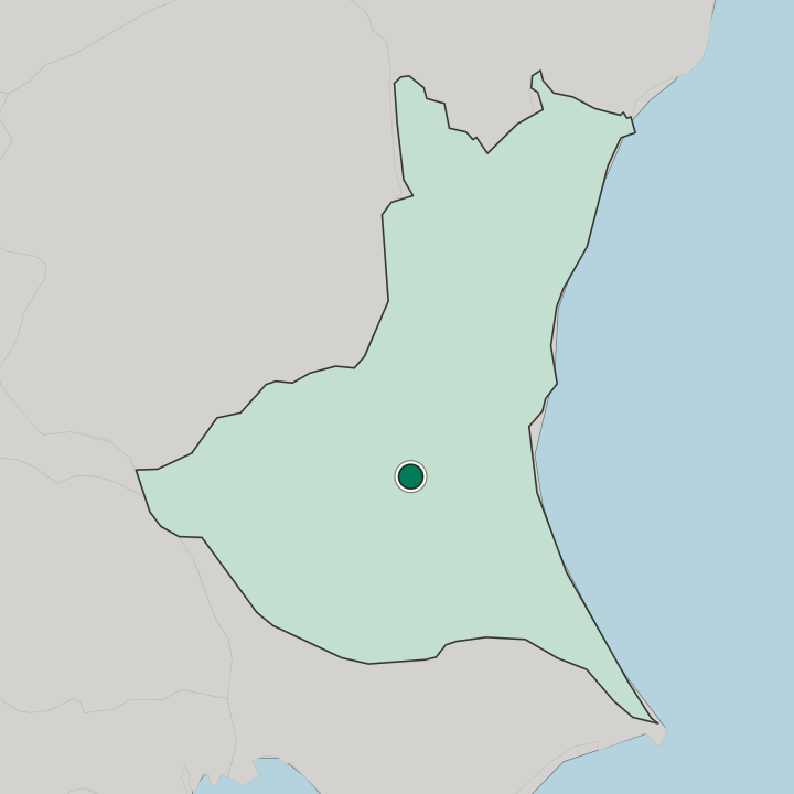 Map showing Ishioka — In Ibaraki