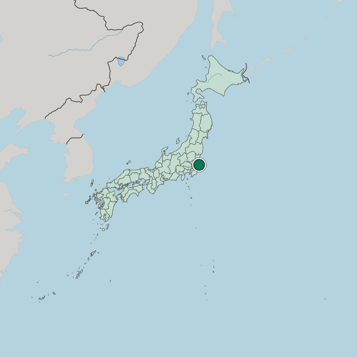 Map showing Kashima-shi — In Japan