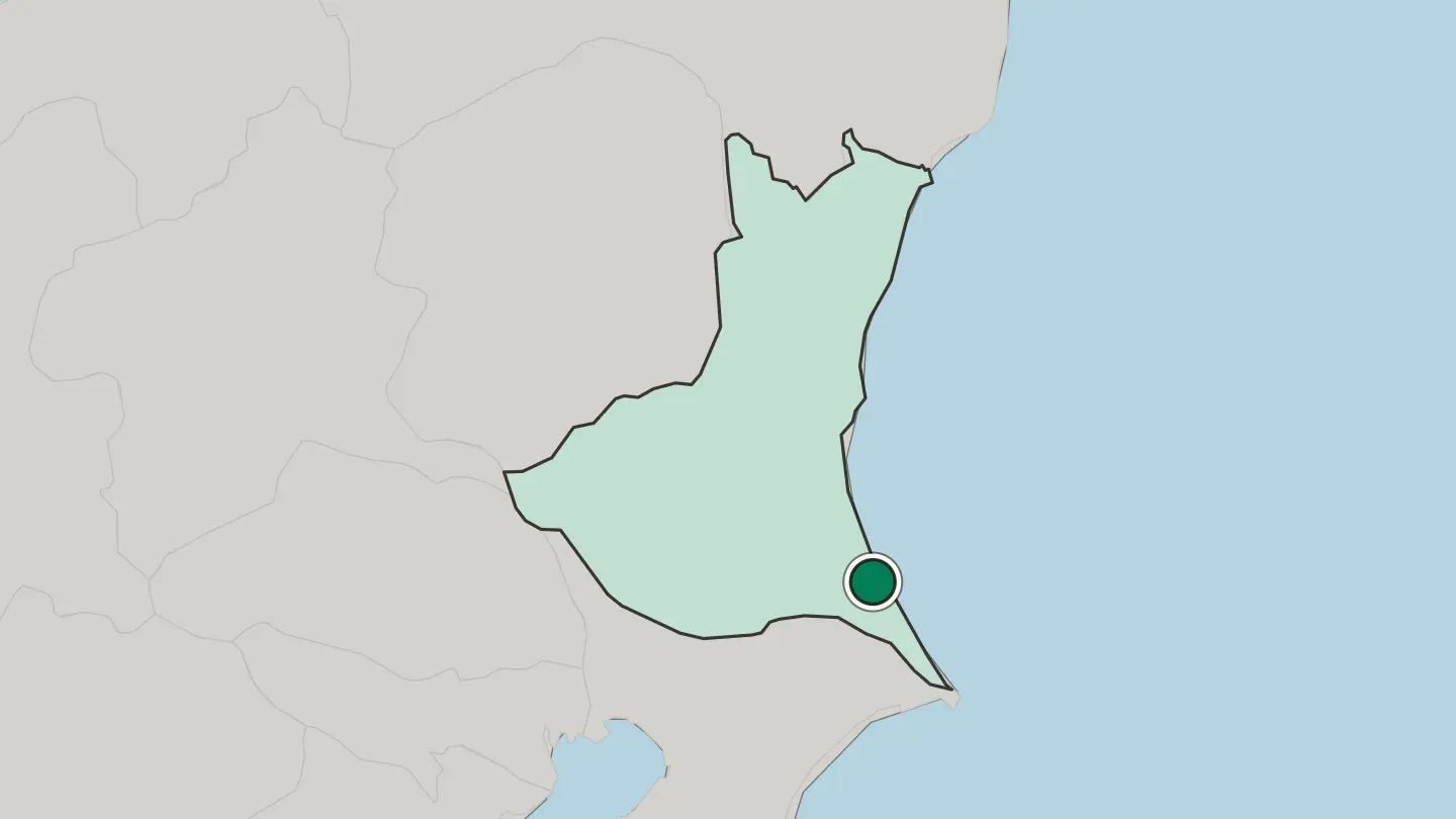 Map of Kashima-shi in Japan